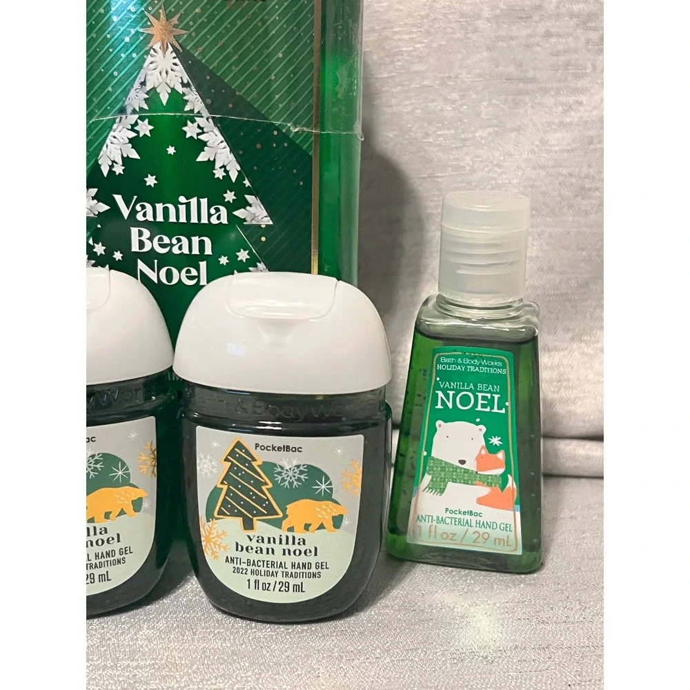 Bath & Body Works Vanilla Bean Noel Shower Gel Hand Sanitizer 6 Piece Holiday